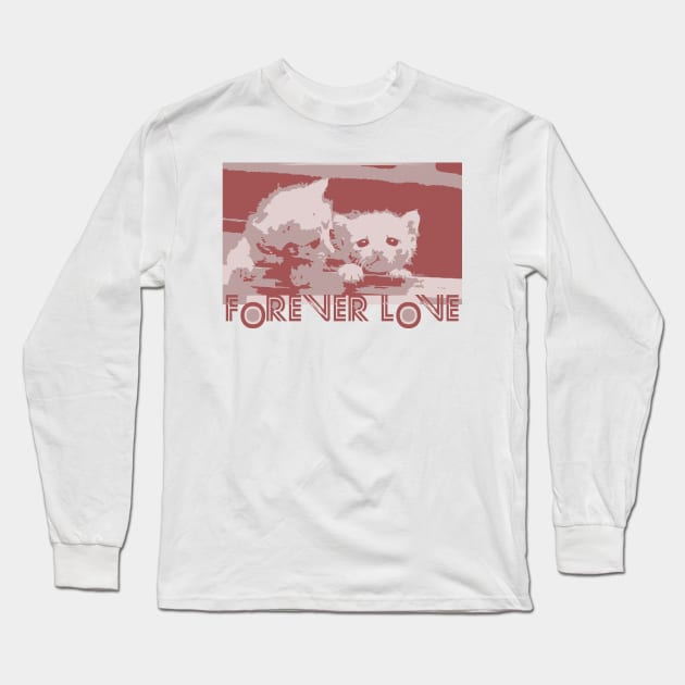 Forever Love - Cute cat Long Sleeve T-Shirt by iconking